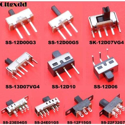 Cltgxdd 10PCS SS 12D00 G3 G5 12D10 12D06 13D07VG4 Slide Switch Slide Gear Fluctuation Band 2/3/4 Position Toggle Switch Handle