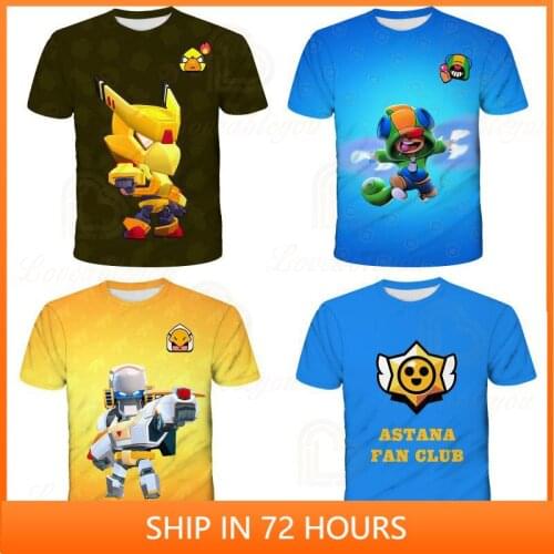 Colt Nita Cartoon Star, and Sandy Tops Teen Clothes Shoot Kids T-shirt Leon Game 3D t shirts Boys Girls Harajuku Fashion