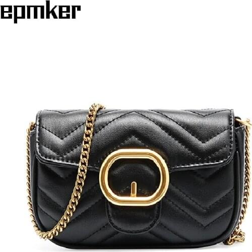 EPMKER Mini Crossbody Bag 2021 New Luxury Designer Handbags Purses and Handbag Threads Satchels Chains Shoulder Bag Side Bags
