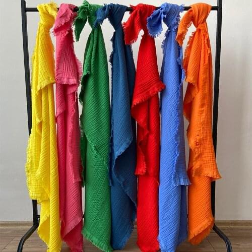Muslin Blanket Cover 100% Cotton Cover Baby Soft Newborn Blanket Bath Gauze Baby Wrap Cloth Play Mat PESTELINO 90x130 Red Yellow