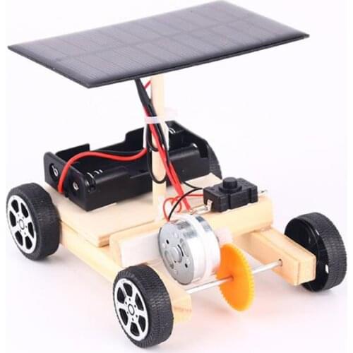 DIY Kits Solar car Science Experiment Kids STEM Electronic Educational Technology Physics Toys set for School Children 8 years