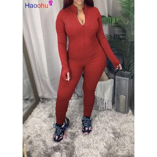 HAOOHU Autumn Winter Womens Stacked Knitted Jumpsuit Sexy Club Party One Piece NIght Overall Bodycon Rompers Outfit
