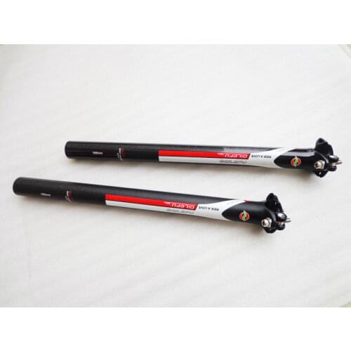 Newest QILEFU Mountain bicycle alloy 3K carbon seatpost Road carbon fibre bike seatposts MTB 27.2 30.8 31.6*350 400mm Free ship