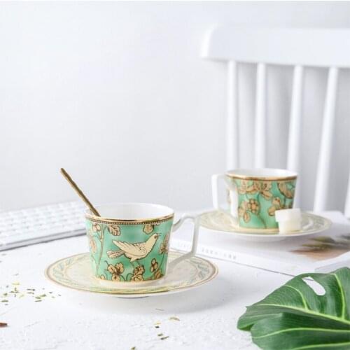 Luxury Simple Ceramic Coffee Cup Chinese Tea Esspresso Eco Friendly Reusable Coffee Cup and Saucer Utensil Tazas Drinkware DF50B