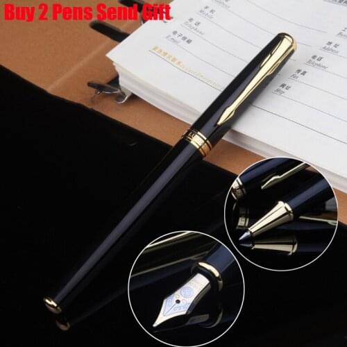 Classic Design Luoshi Brand Metal Fountain Pen Office Executive Luxury Gift Business Ink Pen Buy 2 Pens Send Gift