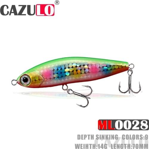 Fishing Lure Pencil Weights 14g 70mm Isca Artificial Sinking Baits Wobblers Peche Accessories For Carpe Fish Leurre Goods Angeln