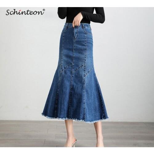 Schinteon Denim Skirts For Women