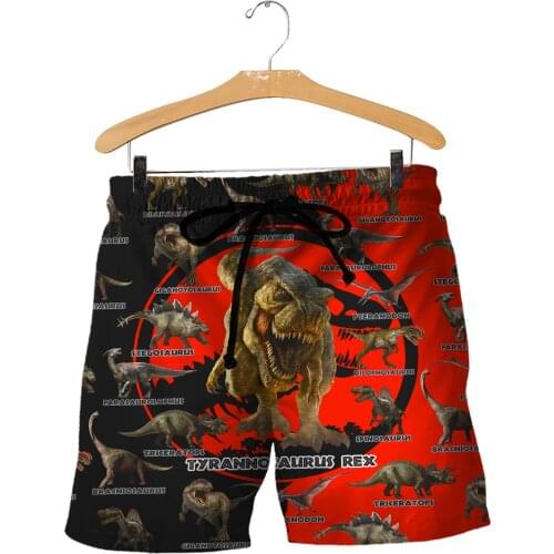 Dinosaurs Dragon Wolf Mens Casual Board Shorts 3D Print Summer Beach Shorts Unisex Harajuku Streetwear Quick Drying Baggys 03