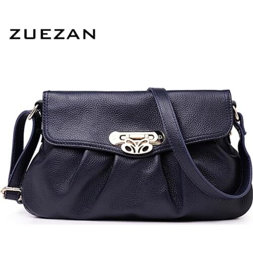 100% Natural Cowhide Bag, Women GENUINE LEATHER Shoulder bag, REAL CowS Skin Crossbody Bags, Stylish Flap handbag B389