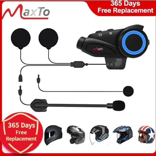 Maxto M3 Waterproof 6 Riders Motorcycle Bluetooth WIFI Video Recorder Universal Pairing Function for All Helmet Intercom DVR