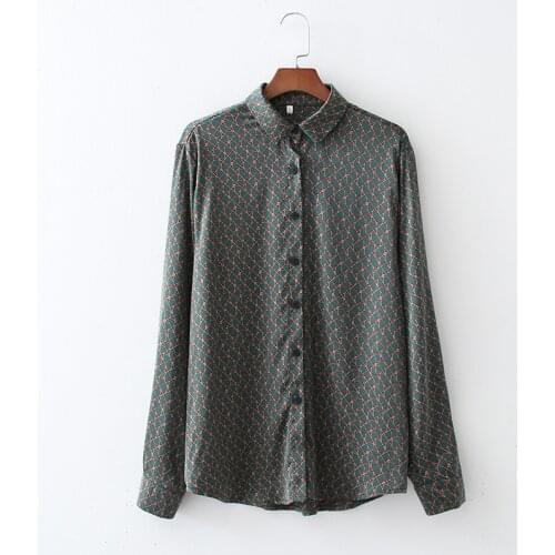 Wixra Women Geometric Blouses Long Sleeve Spring Ladies Casual Sweetwear Tops Summer For Female