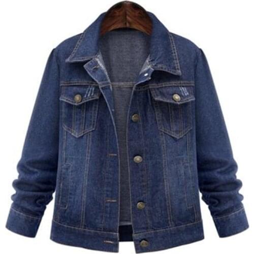 Jacket women Womens denim jacket short spring and autumn hooded jacket all-match student jacket Plush denim jacket Parkas