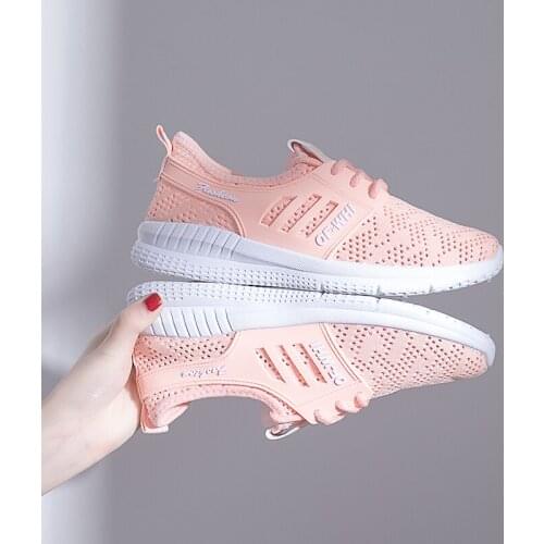 Urbutifo Casual Shoes Women Flats Breathable Mesh Walking Shoes Women Outdoors Footwear Lace-Up Couple Sneakers Soulier Femme