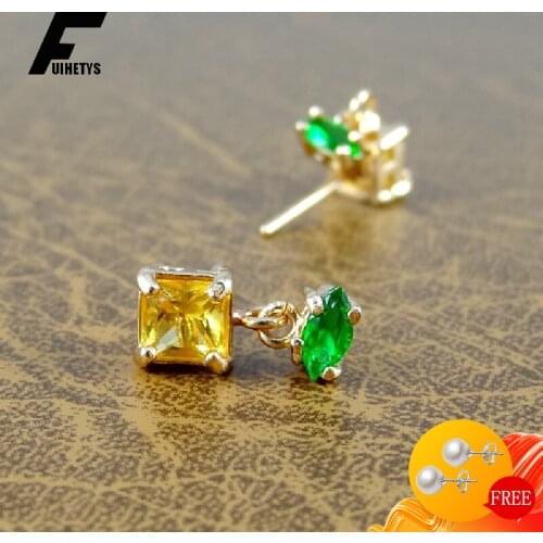 Fashion 925 Silver Jewelry Earrings for Women Wedding with Topaz Gemstone Drop Earring Girl Engagement Party Accessory Wholesale