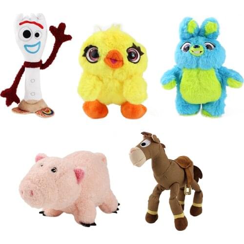 18-26cm Toy Story 4 Forky Woody Bunny Buzz Lightyear Bullseye Horse Duck Soft Plush Stuffed Doll Figure Baby Kids Birthday Gift