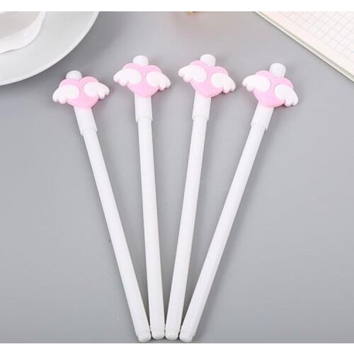 40 Pcs Angel Wings Neutral Pen Cute Cartoon Student Love Pen Study Office Stationery Signature Pen kawaii school supplies