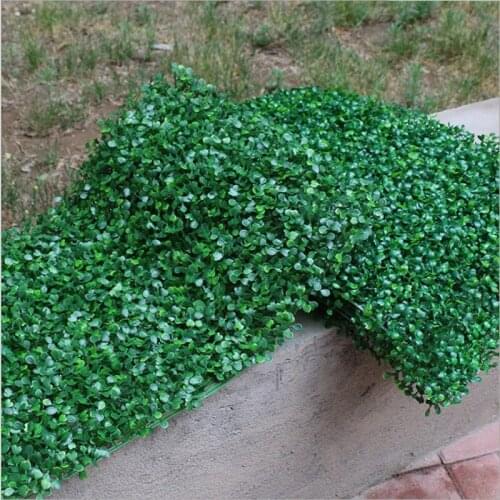 Free Shipping Artificial Grass plastic boxwood mat topiary tree Milan Grass for garden home wedding decoration 5pcs