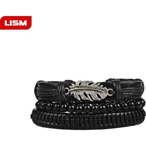 Bracelets & Bangles mens leather bracelets 2018 Pulseira Masculina Jewelry Charm Bileklik Pulseiras Boyfriend Girlfriend
