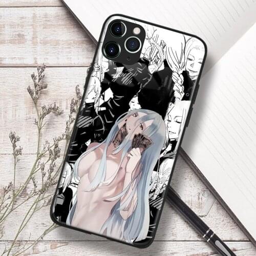 Mei mei Jujutsu Kaisen anime Soft TPU Glass Phone Case for IPhone SE 6s 7 8 Plus X Xr Xs 11 12 Mini Pro Max Samsung