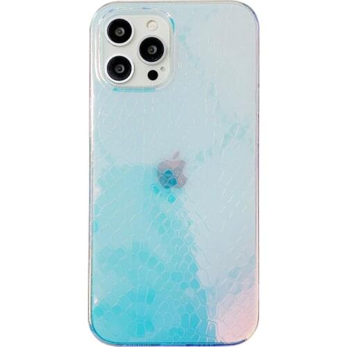 Snake Skin Pattern Laser Case for iPhone 12 Pro Max Back Phone Cover for 12 11 Pro Max X XS XR 8 7 Plus SE 2020