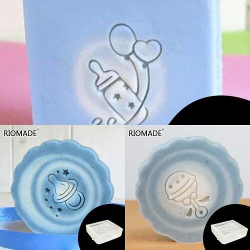 Baby Toys Handmade Soap Make Stamp Pacifier Pattern Transparent Natural Plexiglass Soap Seal With Handle Acrylic Chapter Custom