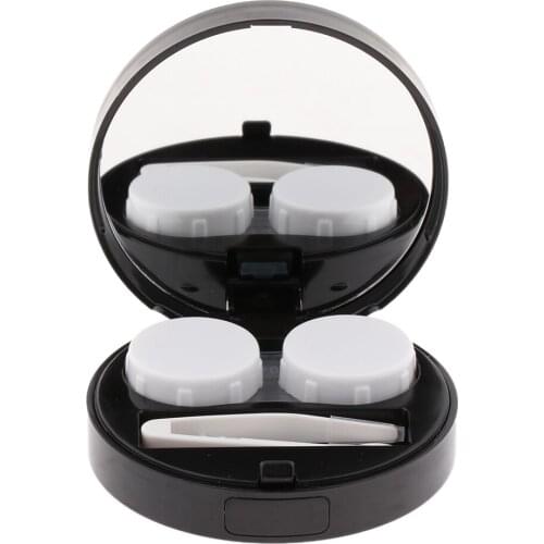 Contact Lens Box Travel Soaking Storage Case Tweezers Set Kit