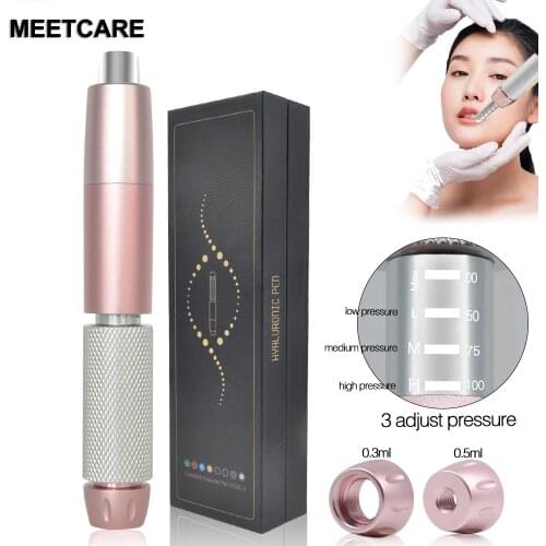 2in 1 Hyaluron Pen 3 Level Pressure Hyaluronic Acid Pen for Anti Wrinkle Lip Lifting Meso Gun with Ampoule Nozzle for Lip Filler