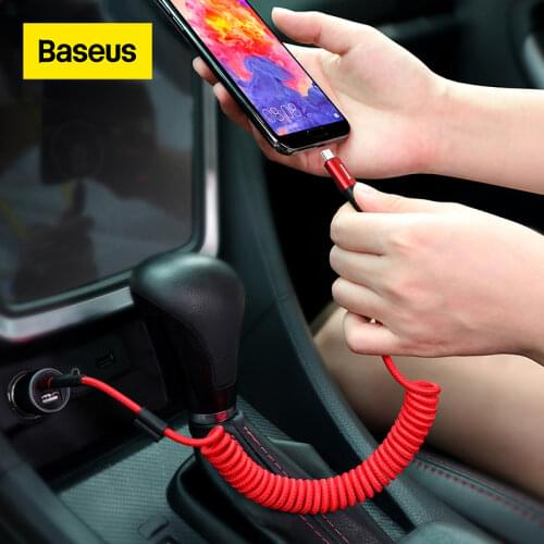 Baseus Spring USB Type C Cable for Xiaomi Mi 9 Huawei P30 Lite Samsung S10 2A USB C Fast Chagrge Cable Retractable Type C Cable