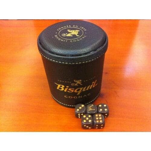 Quality leather sieve cup 5 hennessy dice combination set quality ktv