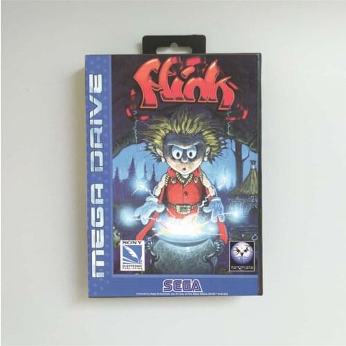 Flink - EUR Cover With Retail Box 16 Bit MD Game Card for Sega Megadrive Genesis Video Game Console