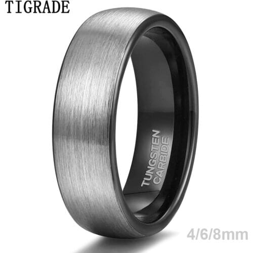 8mm Classic Brushed Men Tungsten Carbide Ring Male Wedding Rings Anillos Anel Masculino Men Jewelry Ring Bague Engagement Rings