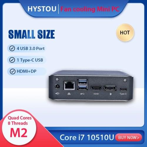 Newest 10th Gen Mini desktop gaming PC Intel Core i7 10510U Type-c USB 3.0 HDMI DP Home office TV box small protable computer