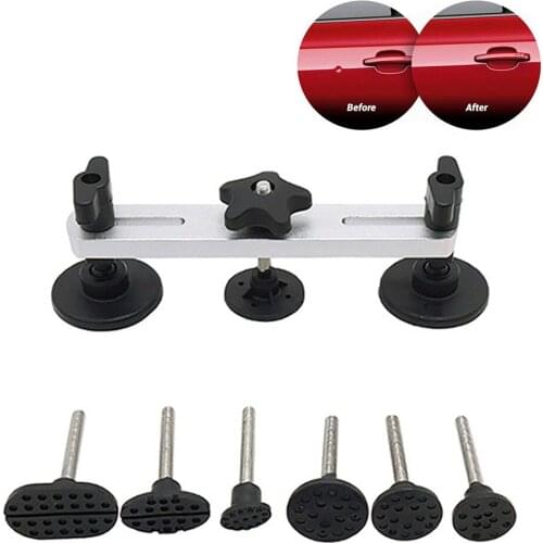 Bridge Dent Puller Sets Paintless Dent Removal Repair Tool with 6pcs Glue Puller Tabs, Glue Shovel