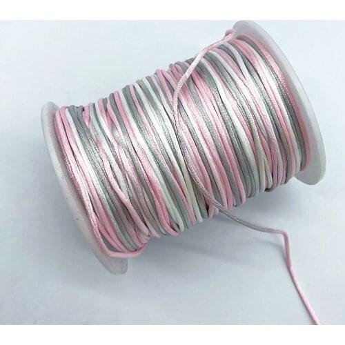 New 10yards/lot 1.0mm Colorful Chinese Knot Line Cord Silk Satin Cord Nylon Cord DIY String Necklace Bracelets Cord #10