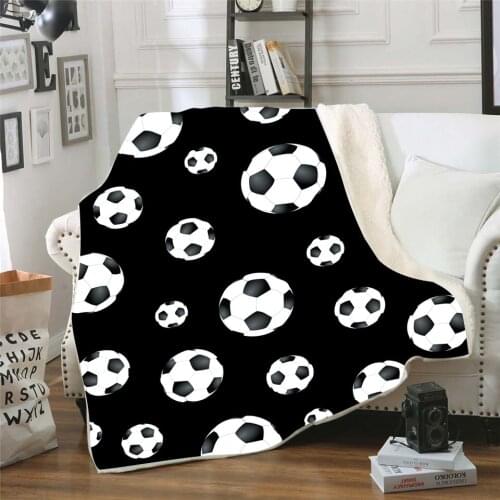 Custom Footabll Blanket Printed Quilt Cover Travel Bedding Thick Fashion Bedspread Sherpa Throw Blanket Adutls Kids Dropship