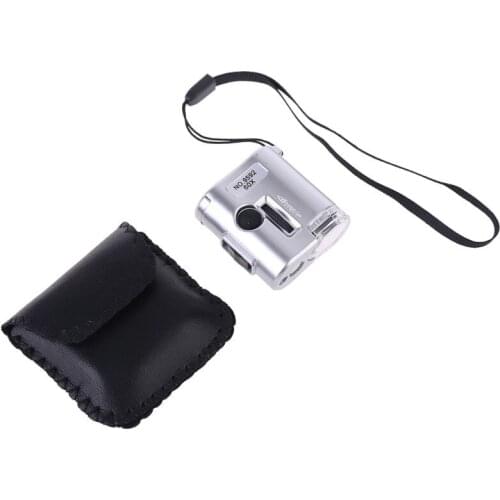 OOTDTY 60 X Microscope Jeweler Loupe Lens Illuminated Magnifier Glass With LED UV Light APR6_30