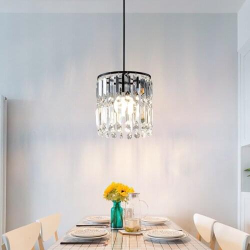 Nordic crystal restaurant chandelier bedroom bedside lamp wind chime bar lamp light luxury creative porch small chandelier