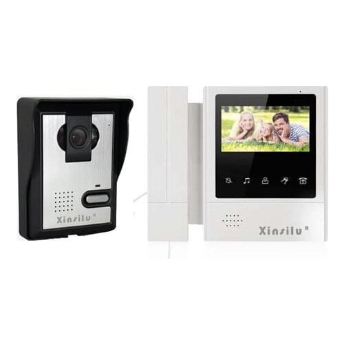XINSILU New Arrival Home security intercom system 4-wired night vision 4.3inch high resolution video door phone for villa 1V1