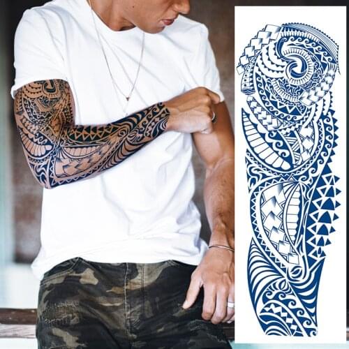 Waterproof Temporary Tattoo Sticker Totem Large Arm Sleeve Juice Tattoos For Men Women Body Art Sticker Full 2 weeks last Tatoo