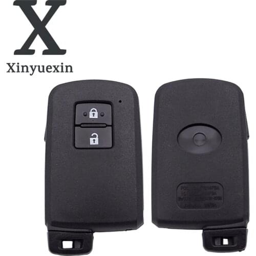 Xinyuexin Replacement 2/3 Buttons Remote Car Key Cover Case Fit for Toyota Avalon Camry Smart Entry Shell No Logo