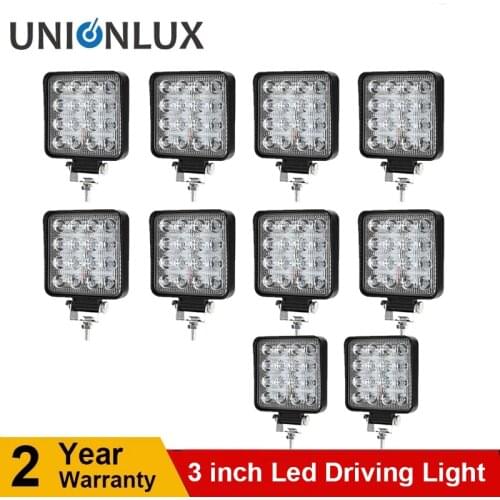 10pcs 48W Mini LED Work Light Bar Spot Beam Led Bar Offroad 12V 24V LED Light Bar For Truck Off road 4X4 4WD SUV Car ATV