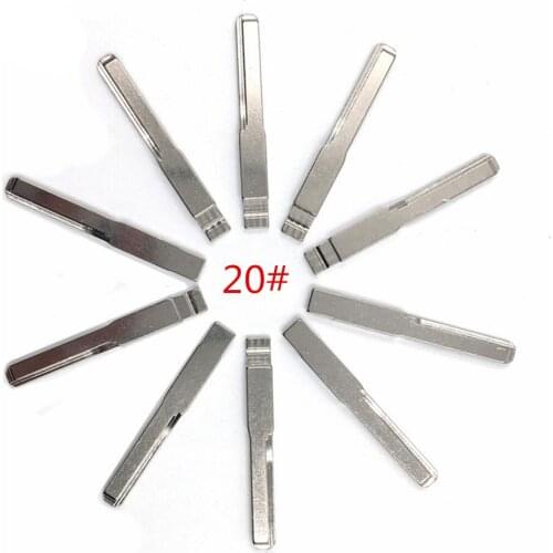 10pcs/lot Type 20# Metal Blank Uncut Flip KEYDIY/VVDI/JMD Remote Key Blade