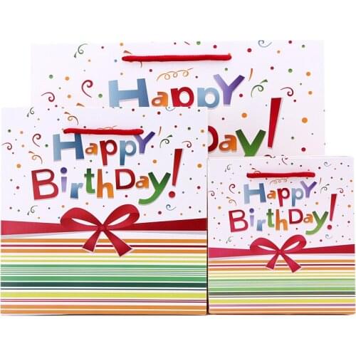 10pcs Lovely gift bag paper bag with handle high fashion baby birthday gift bag and candy bag