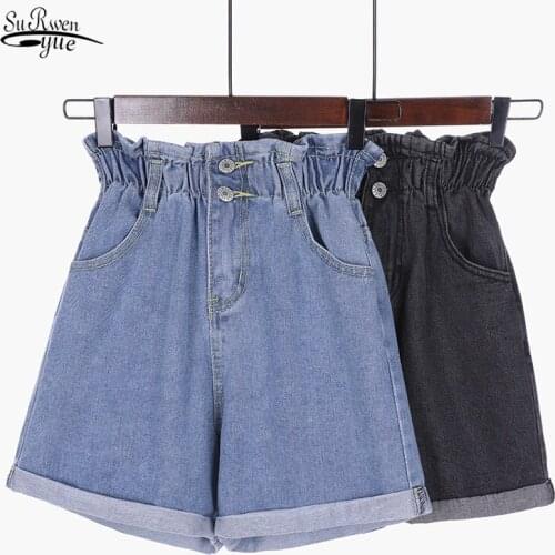 2021 Summer Straight-Leg Shorts Pants Casual Vintage Denim Shorts Women Korean Plus Size Short Jeans Women Short Femme 9579
