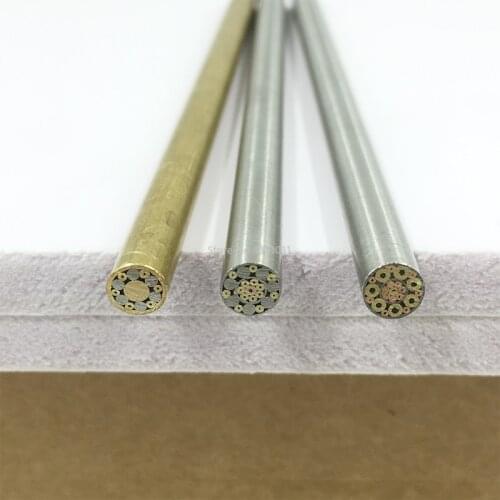 6mm Mosaics Rivets Parts for DIY Knife shank 130mm nail steel tube 3 kinds DIY knife handle screw flower style