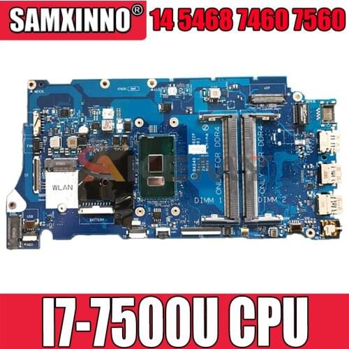 Brand NEW I7-7500U FOR Dell Vostro 14 5468 7460 7560 Laptop Motherboard BKD40 LA-D822P CN-029PJX 29PJX Mainboard 100%Tested