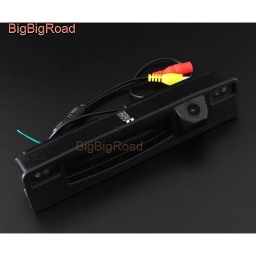 BigBigRoad For Ford Focus 2015 2016 2017 Car HD Rear View Trunk Handle Camera Waterproof Night Vision