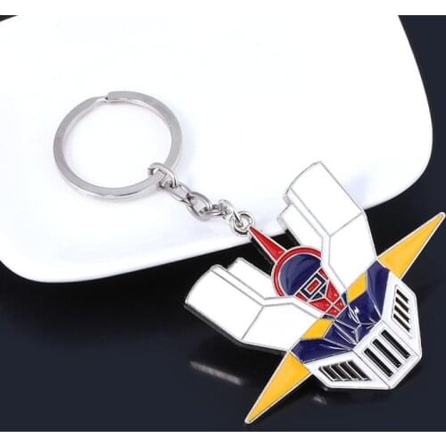 Anime Mazinger Z Keychain UFO Robot Grendizer Logo Key Chain for Men Car Keyring Jewelry Accessories