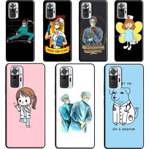 Doctor Nurse Medical Phone Case For Xiaomi Redmi Note 10 8 9 Pro Note 8T 9S Coque For Redmi 9C 9T K40 7A 8A 9A