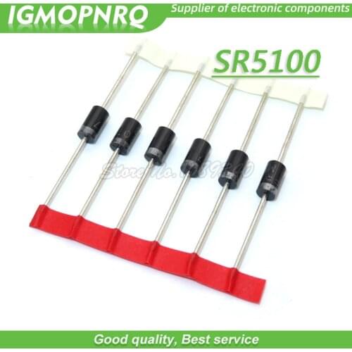 20pcs/lot SR5100 DIP 5A / 100V Schottky Diode New Original